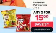 PEP Lekker Paw Patrol Sweets-2 x 50g offer