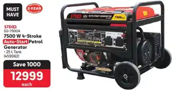 Makro STECO 7500 W 4-Stroke Auto-Start Petrol Generator offer