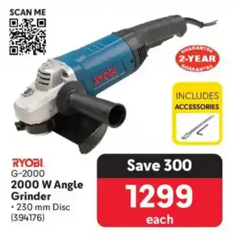 Makro RYOBI 2000 W Angle Grinder offer