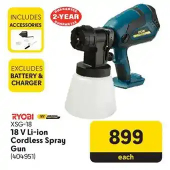 Makro RYOBI 18 V Li-ion Cordless Spray Gun offer