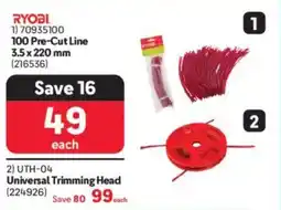 Makro RYOBI 100 Pre-Cut Line offer