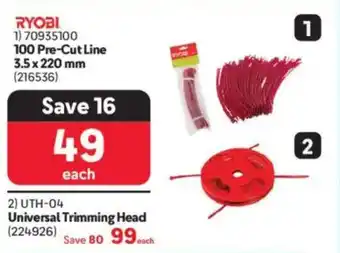 Makro RYOBI 100 Pre-Cut Line offer