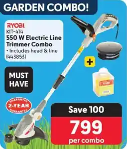 Makro RYOBI 550 W Electric Line Trimmer Combo offer