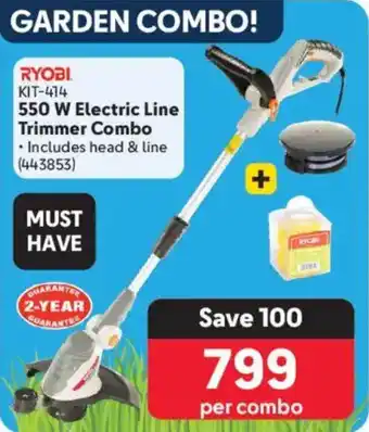 Makro RYOBI 550 W Electric Line Trimmer Combo offer
