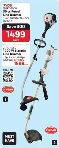 Makro RYOBI 30 cc Petrol Line Trimmer offer