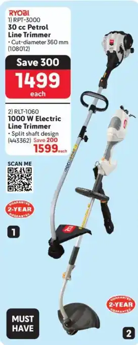 Makro RYOBI 1000 W Electric Line Trimmer offer
