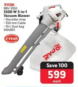 Makro RYOBI 3300 W 3-in-1 Vacuum Blower offer