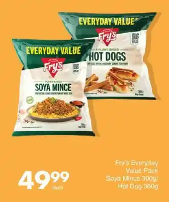 Save Hyper Fry's Everyday Value Pack Soya Mince/ Hot Dog offer