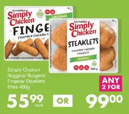 Save Hyper Simply Chicken Nuggets/ Burgers/ Fingers/ Steaklets Bites offer