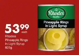 Save Hyper Rhodes Pineapple Rings in Light Syrup offer