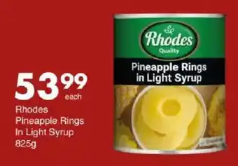 Save Hyper Rhodes Pineapple Rings in Light Syrup offer