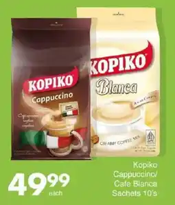 Save Hyper Kopiko Cappuccino/ Cafe Blanca Sachets offer