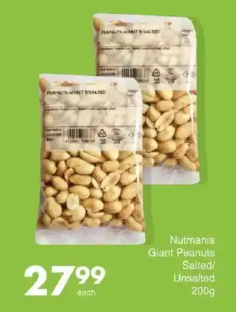 Save Hyper Nutmania Giant Peanuts Salted/ Unsalted offer