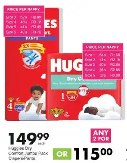 Save Hyper Huggies Dry Comfort Jumbo Pack Diapers/ Pants offer