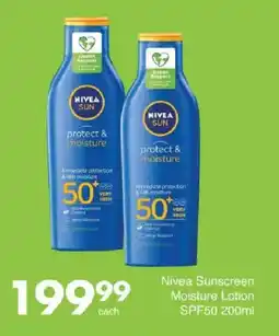 Save Hyper Nivea Sunscreen Moisture Lotion SPF50 offer
