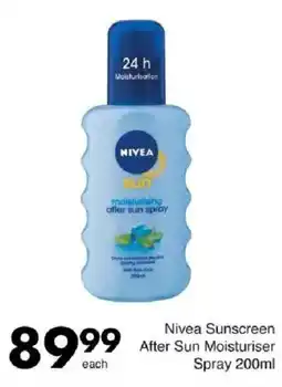 Save Hyper Nivea Sunscreen After Sun Moisturiser Spray offer