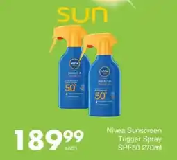 Save Hyper Nivea Sunscreen Trigger Spray SPF50 offer