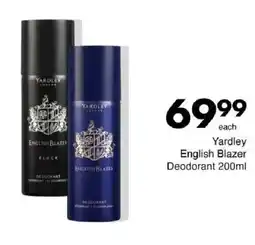 Save Hyper Yardley English Blazer Deodorant offer