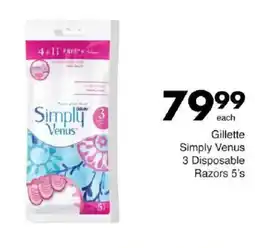 Save Hyper Gillette Simply Venus 3 Disposable Razors offer