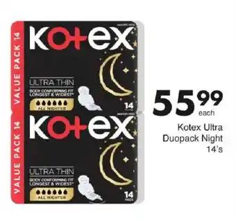 Save Hyper Kotex Ultra Duopack Night offer