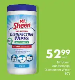 Save Hyper Mr Sheen Anti Bacterial Disinfectant Wipes offer