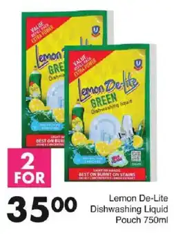 Save Hyper Lemon De-Lite Dishwashing Liquid Pouch offer