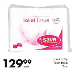 Save Hyper Save 1 Ply Toilet Rolls offer