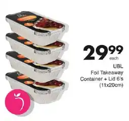 Save Hyper UBL Foil Takeaway Container + Lid offer