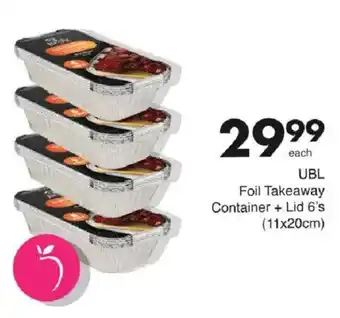 Save Hyper UBL Foil Takeaway Container + Lid offer