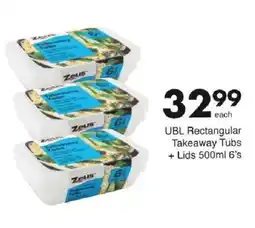 Save Hyper UBL Rectangular Takeaway Tubs + Lids offer