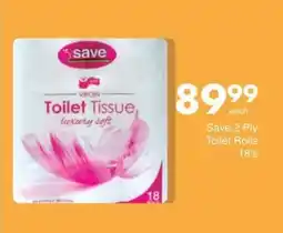 Save Hyper Save 2 Ply Toilet Rolls offer