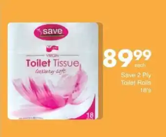 Save Hyper Save 2 Ply Toilet Rolls offer