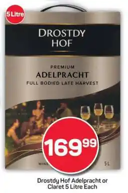 Pick n Pay Drostdy Hof Adelpracht or Claret 5 Litre Each offer