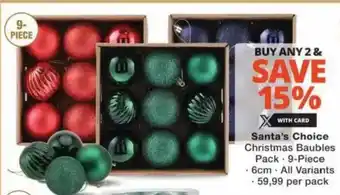 Checkers Hyper Santa's Choice Christmas Baubles Pack offer