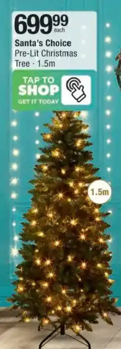 Santa's Choice Pre-Lit Christmas Tree