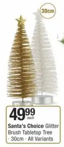 Checkers Hyper Santa's Choice Glitter Brush Tabletop Tree offer