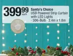 Checkers Hyper Santa's Choice USB Powered Strip Curtain with LED Lights offer