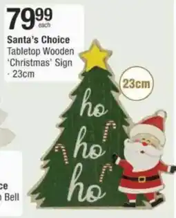 Checkers Hyper Santa's Choice Tabletop Wooden 'Christmas' Sign offer