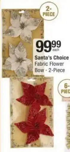 Checkers Hyper Santa's Choice Fabric Flower Bow offer