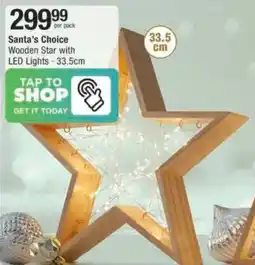 Checkers Hyper Santa's Choice Wooden Star with LED Lights offer