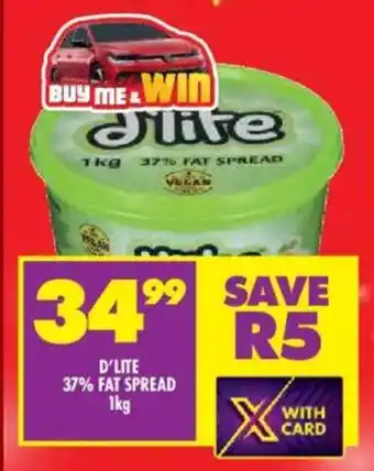 Shoprite D'lite 37% fat spread offer