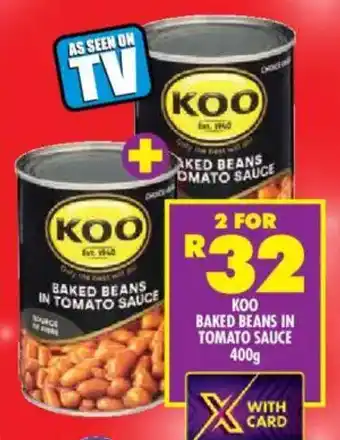 Koo baked beans in tomato sauce