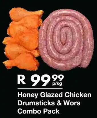 President Hyper Honey Glazed Chicken Drumsticks & Wors Combo Pack offer