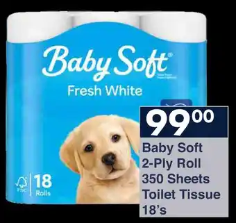 President Hyper Baby Soft 2-Ply Roll 350 Sheets Toilet Tissue offer