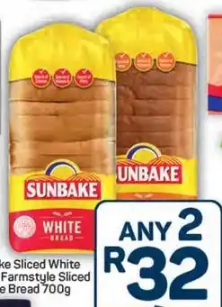 Pick n Pay Hypermarket Sunbake Sliced White Bread or Farmstyle Sliced White Bread offer