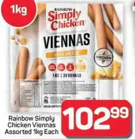 Pick n Pay Hypermarket Rainbow Simply Chicken Viennas Assorted offer