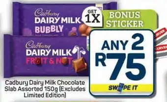 Pick n Pay Hypermarket Cadbury Dairy Milk Chocolate Slab Assorted offer