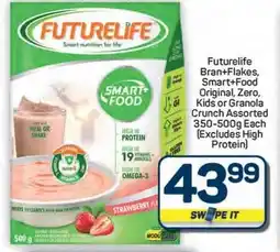 Pick n Pay Hypermarket Futurelife Bran+ Flakes, Smart+ Food Original, Zero, Kids or Granola Crunch Assorted offer