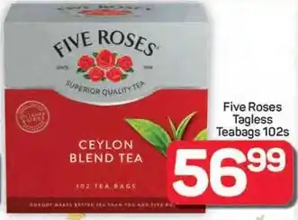 Pick n Pay Hypermarket Five Roses Tagless Teabags offer