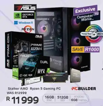 Computer Mania PC BUILDER Stalker AMD Ryzen 5 Gaming PC offer